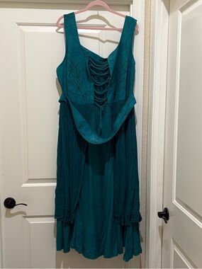 HolyClothing Danu Maxi Dress Limited Teal Peacock